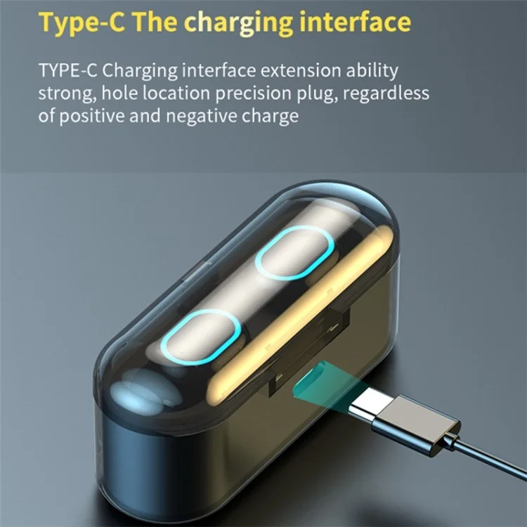 G35 TWS Wireless Bluetooth-compatible Earphone Mini In-ear Earbuds Touch Headset with Digital Display Charging Case