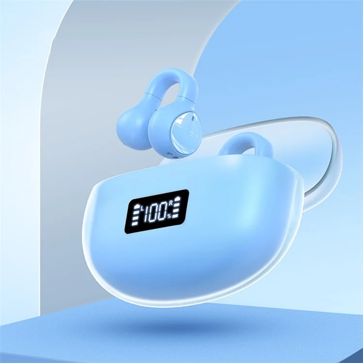 XUNDD X25 V5.3 Bluetooth-compatible Headset Sports TWS Earphone Air Conduction Clip-on HiFi Headphone - Blue
