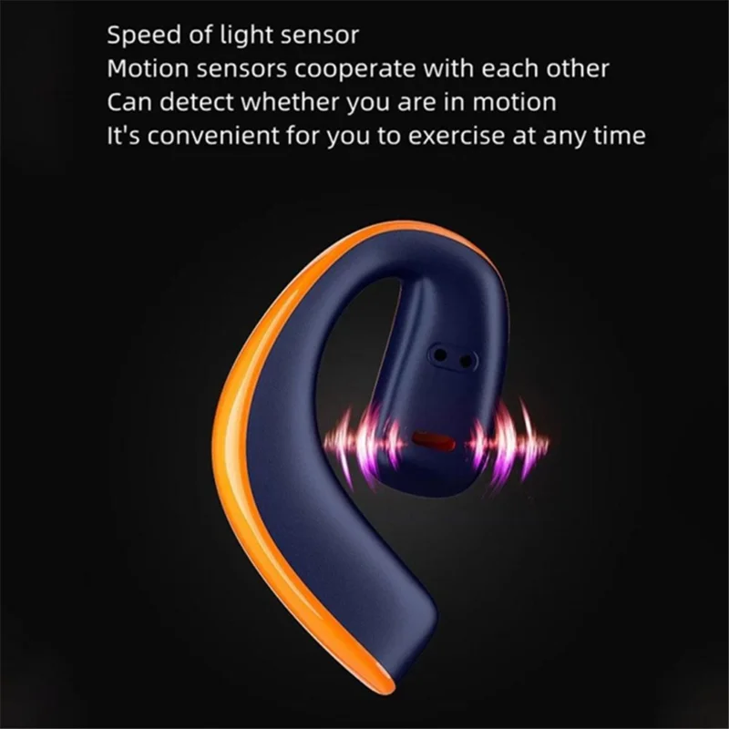 T22 Open Ear TWS Bone Conduction Wireless Headphones Music Sports Bluetooth-compatible Earphone with Mic - Grey+White