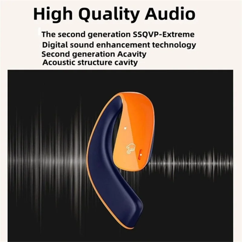 T22 Open Ear TWS Bone Conduction Wireless Headphones Music Sports Bluetooth-compatible Earphone with Mic - Grey+White