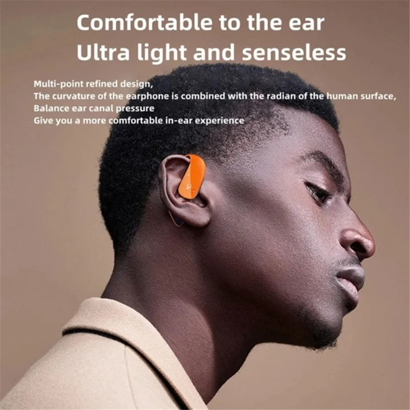 T22 Open Ear TWS Bone Conduction Wireless Headphones Music Sports Bluetooth-compatible Earphone with Mic - Grey+White