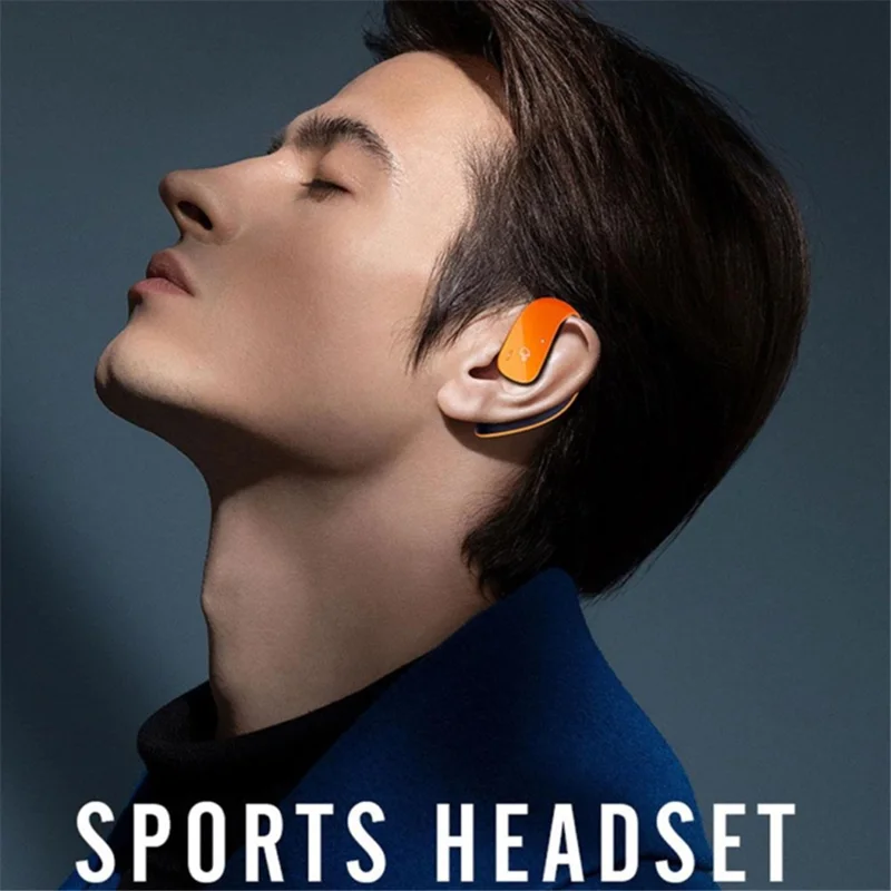 T22 Open Ear TWS Bone Conduction Wireless Headphones Music Sports Bluetooth-compatible Earphone with Mic - Grey+White