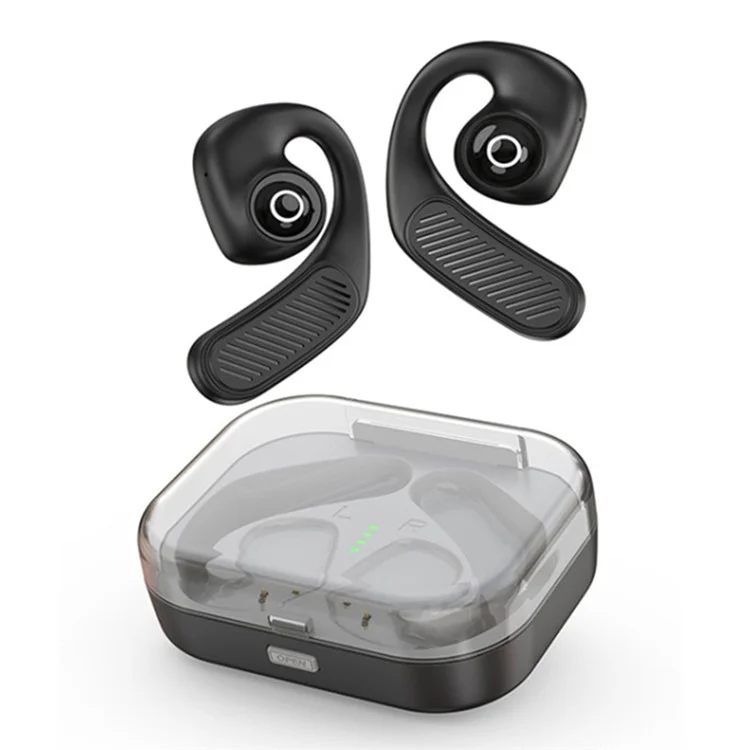 K23 Open Ear Headphone Wireless Air Bone Conduction Earphones TWS Bluetooth-compatible 5.3 Ear Clip Earbuds - Black