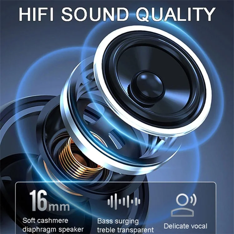 K23 Open Ear Headphone Wireless Air Bone Conduction Earphones TWS Bluetooth-compatible 5.3 Ear Clip Earbuds - Black