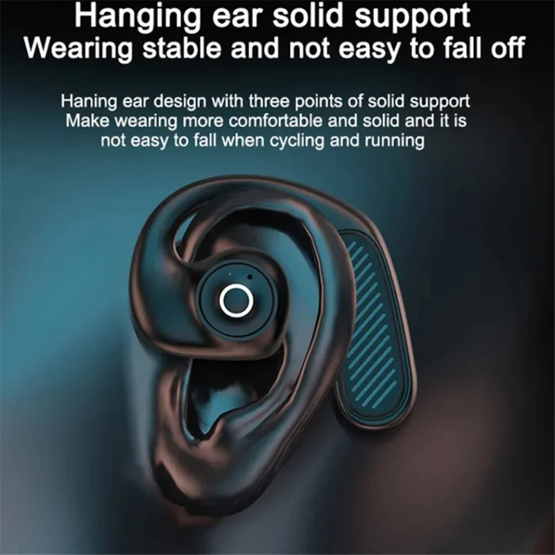 K23 Open Ear Headphone Wireless Air Bone Conduction Earphones TWS Bluetooth-compatible 5.3 Ear Clip Earbuds - Blue