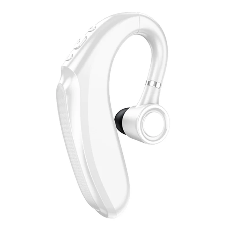 Q12 90mAh Battery Single Ear Wireless Bluetooth-compatible Earhook Headset Business Sports Music Call Earphone - White