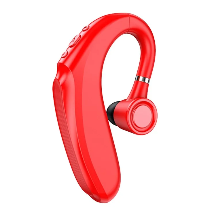 Q12 300mAh Battery Single Ear Bluetooth-compatible Headset Business Sports Wireless Music Call Earhook Earphone - Red