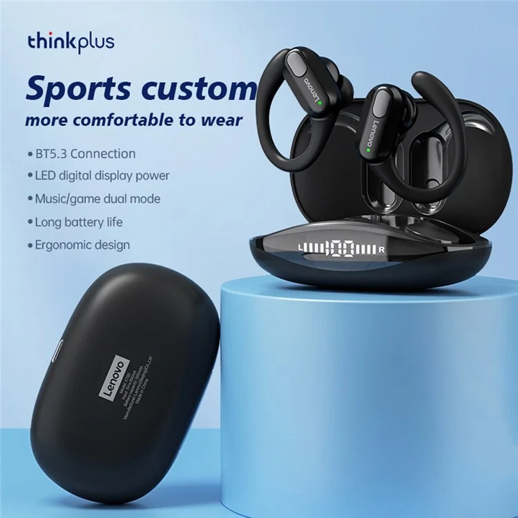 Lenovo Thinkplus XT80 TWS Bluetooth Ear Hook Earphone Music Game Dual Mode Headphone