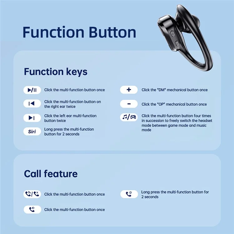 Lenovo Thodenplus XT80 TWS Bluetooth Ohrhaken Earphone Musikspiel Dual Mode Kopfhörer