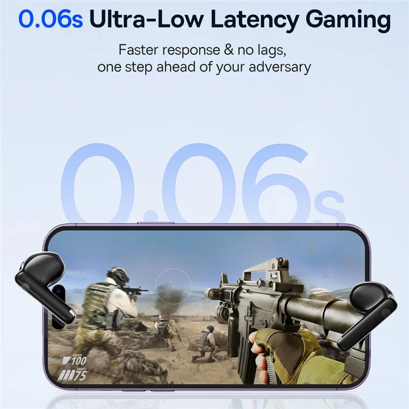 BASEUS Bowie E13 True Wireless Earphones Bluetooth-compatible 5.3 Headset Portable Low-Latency Headphones with 0.3m 3A Type-C Cable, Black