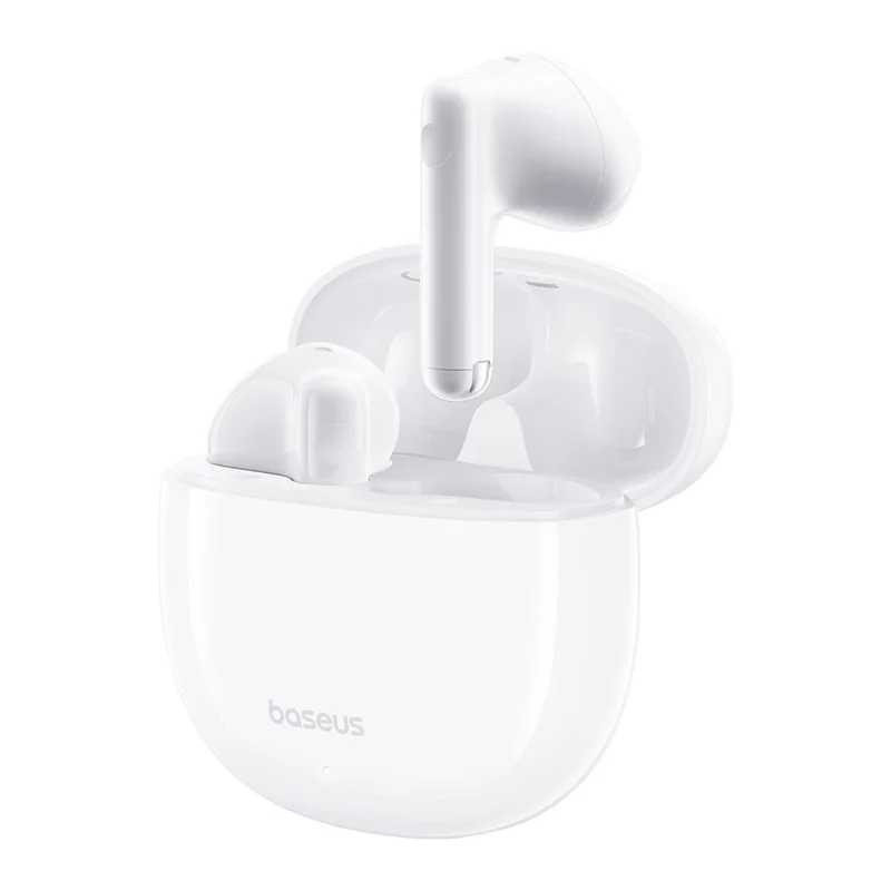 BASEUS Bowie E13 True Wireless Earphones Bluetooth-compatible 5.3 Headset Portable Low-Latency Headphones with 0.3m 3A Type-C Cable, White
