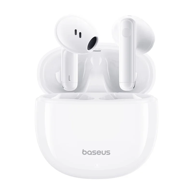 BASEUS Bowie E13 True Wireless Earphones Bluetooth-compatible 5.3 Headset Portable Low-Latency Headphones with 0.3m 3A Type-C Cable, White