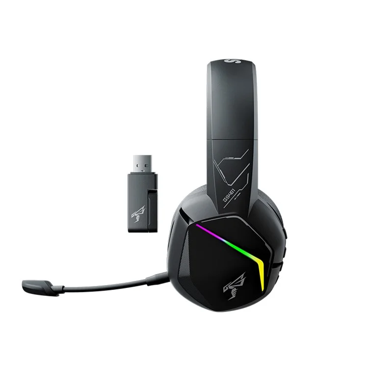SOMIC GS401PRO 2,4G kabellose Bluetooth-Kopfhörer mit geringer Latenz und Gaming-Kopfhörer mit RGB-Beleuchtung