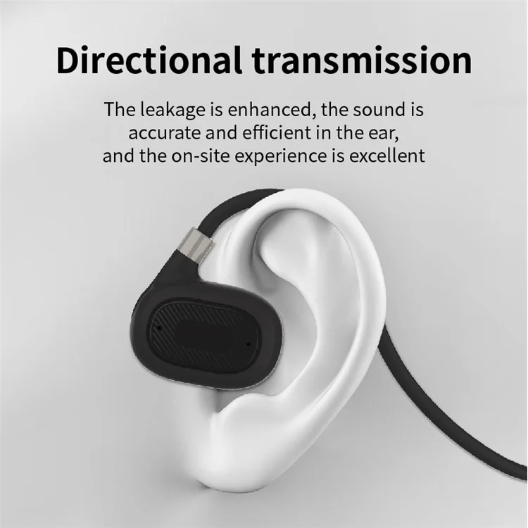 Fones de ouvido sem fio para corrida X15 Bluetooth 5.3 de condução de ar, de orelha aberta (sem certificado CE) - Preto 
