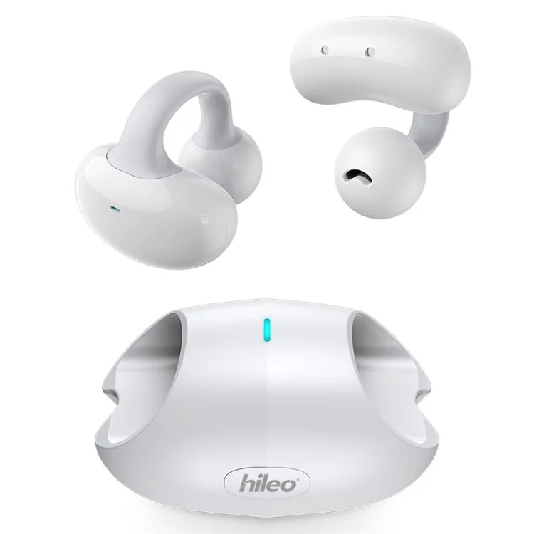 HILEO Hi80 OWS Ear Clip Bluetooth-compatible Earphones Stereo Sound ENC Noise Reduction Headphones - White