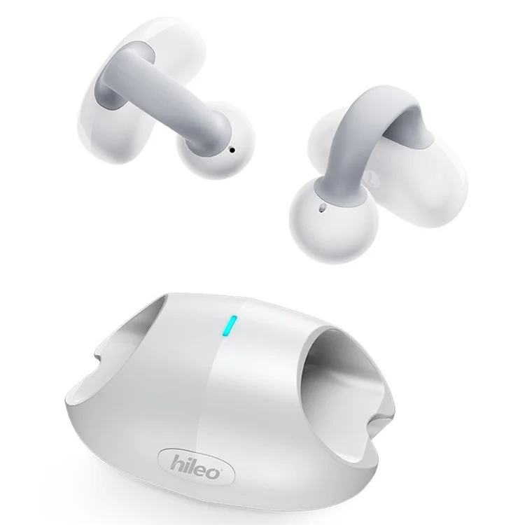 HILEO Hi80 OWS Ear Clip Bluetooth-compatible Earphones Stereo Sound ENC Noise Reduction Headphones - White