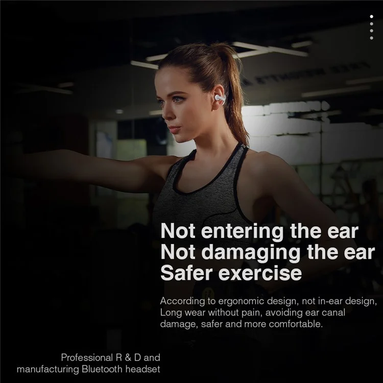 HILEO Hi80 OWS Ear Clip Bluetooth-compatible Earphones Stereo Sound ENC Noise Reduction Headphones - White