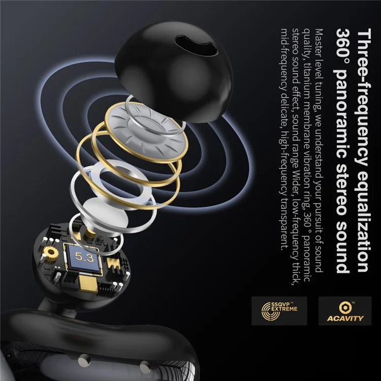 HILEO Hi80 OWS Ear Clip Bluetooth-compatible Earphones Stereo Sound ENC Noise Reduction Headphones - White