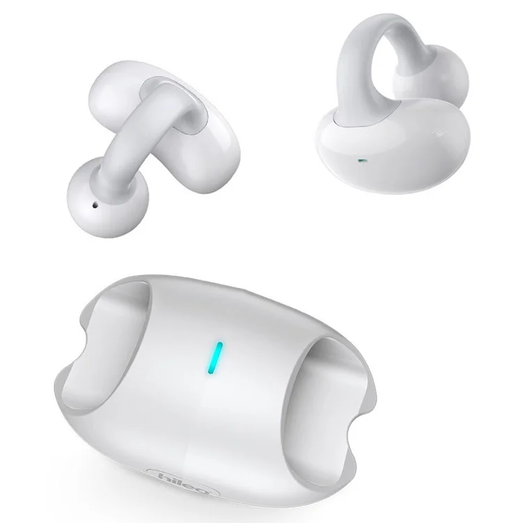 HILEO Hi80 OWS Ear Clip Bluetooth-compatible Earphones Stereo Sound ENC Noise Reduction Headphones - White