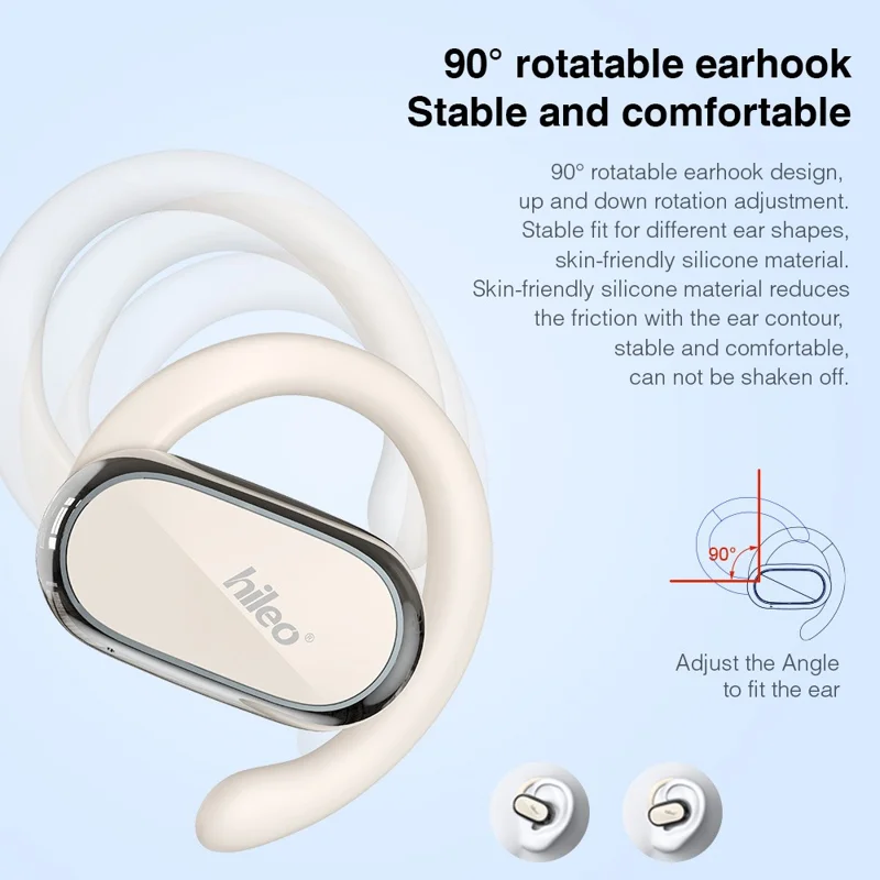 HILEO Hi92 OWS Ørekløbe Trådløse Hovedtelefoner Stereo Lyd Sport Bluetooth-kompatible Øretelefoner - beige