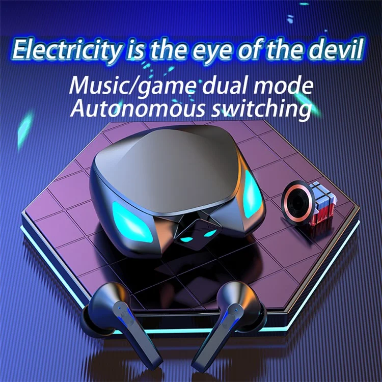 T28 Low Latency Game / Music Dual-mode Earphones RGB Light Bluetooth-compatible 5.3 Headphones (No CE Certificate) - Black