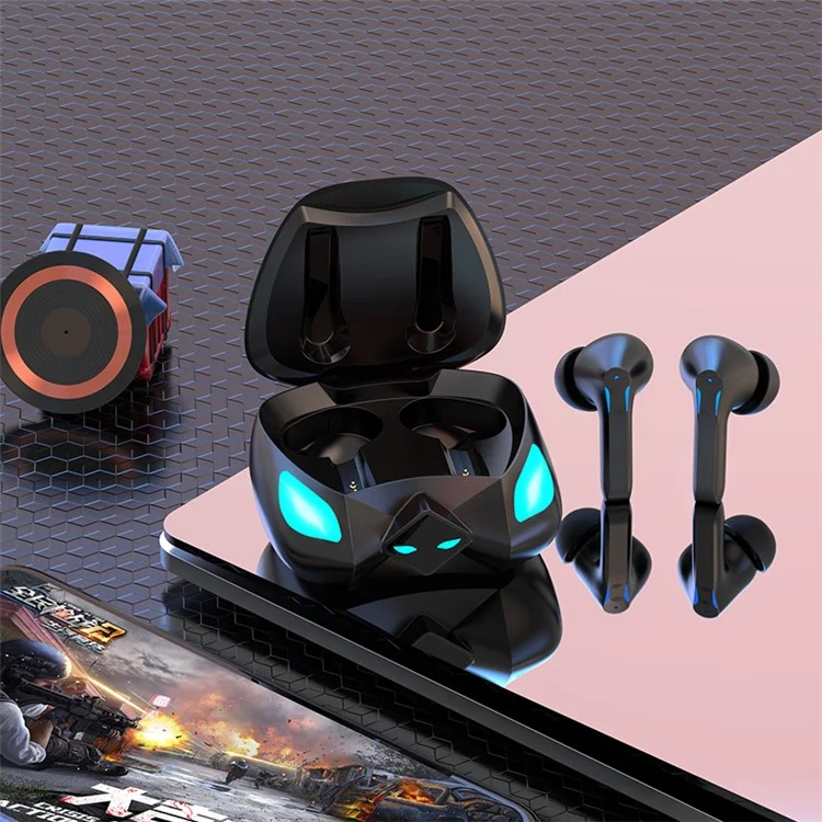 T28 Low Latency Game / Music Dual-mode Earphones RGB Light Bluetooth-compatible 5.3 Headphones (No CE Certificate) - Black