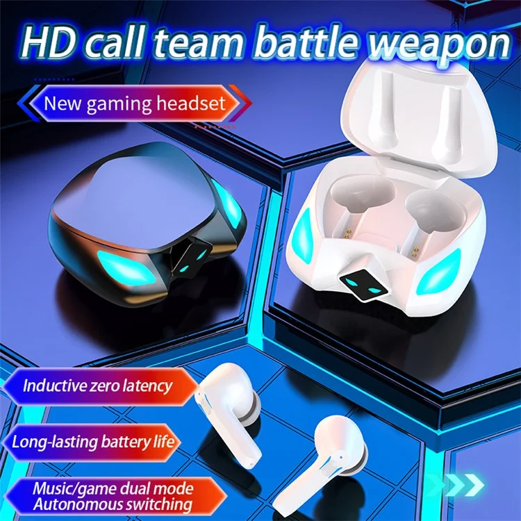 T28 Low Latency Game / Music Dual-mode Earphones RGB Light Bluetooth-compatible 5.3 Headphones (No CE Certificate) - Black