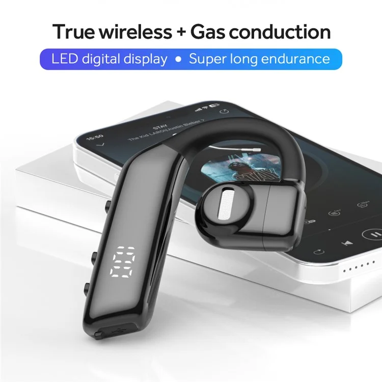 I5 Single Ear Wireless Bluetooth-compatible Headset 180-Degree Rotating Earphone OWS Bone Conduction Headphone (No CE)