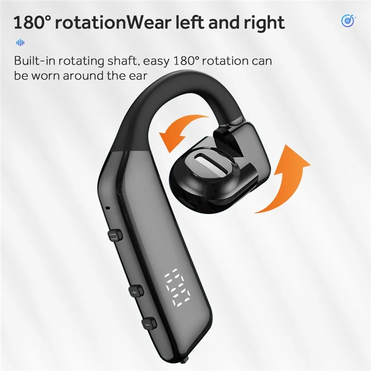 I5 Single Ear Wireless Bluetooth-compatible Headset 180-Degree Rotating Earphone OWS Bone Conduction Headphone (No CE)