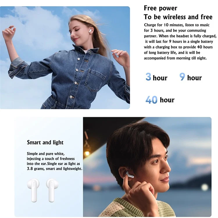 HUAWEI FreeBuds SE 2 Wireless Headset Bluetooth-compatible 5.3 Headphones Smart Touch Control TWS Earbuds - White