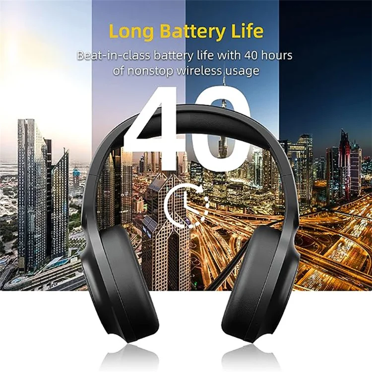 SOMIC M200 Bluetooth-compatible Over Ear Headphones Wireless / Wired 40 Hrs Stereo Sound Headsets for PC / Phone