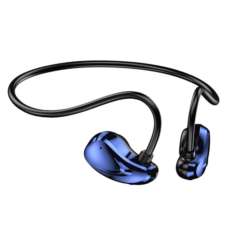 Cuffie Open Ear a Conduzione Ossea Bluetooth 5.3 Senza Fili Auricolari Neckband con Microfono - Blu