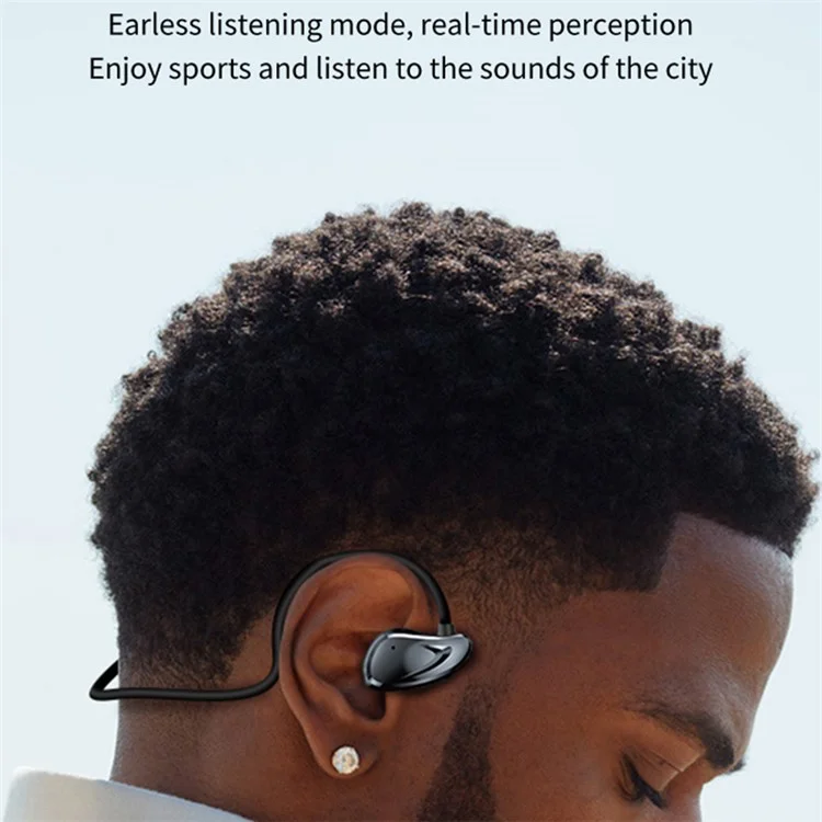 Cuffie Open Ear a Conduzione Ossea Bluetooth 5.3 Senza Fili Auricolari Neckband con Microfono - Blu