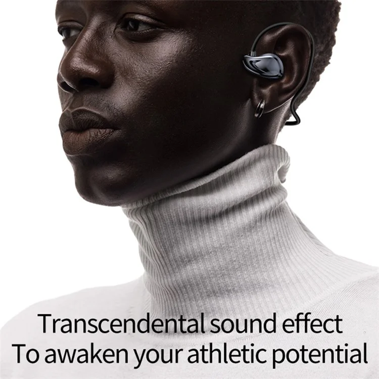Cuffie Open Ear a Conduzione Ossea Bluetooth 5.3 Senza Fili Auricolari Neckband con Microfono - Blu