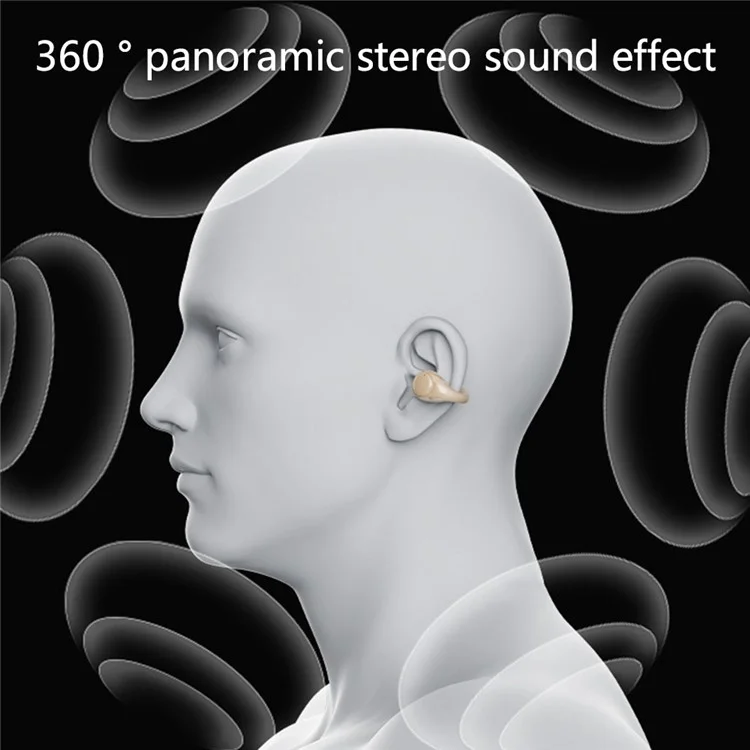 Écouteurs Bluetooth 5.3 GK10 à conduction osseuse, casque antibruit à pince pour le sport - Nude