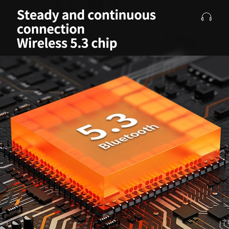 TM60 Digital Display Bluetooth-compatible Headset Transparent Half-In-Ear TWS Earbuds Low Latency Headphones - Pink