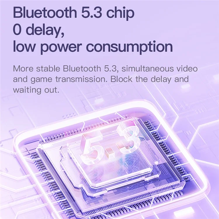 TOTU BE-12-TWS Bluetooth-compatible Headset Low Delay Headphone Wireless Waterproof Earphone with Charging Bin - Purple