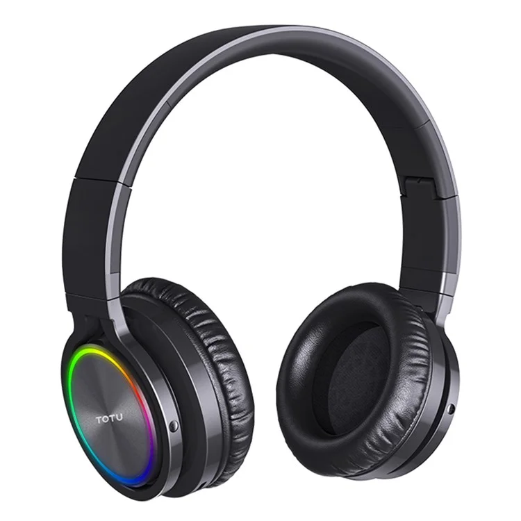 Casque Bluetooth TOTU B12 Over-Ear avec Éclairage RVB, Pliable, Pour le Jeu et la Musique