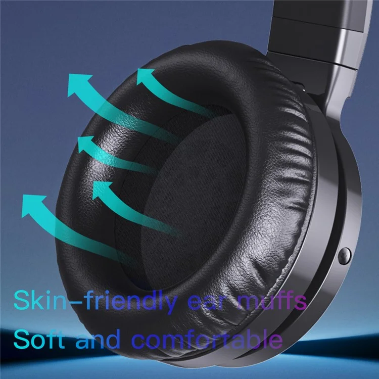 Casque Bluetooth TOTU B12 Over-Ear avec Éclairage RVB, Pliable, Pour le Jeu et la Musique