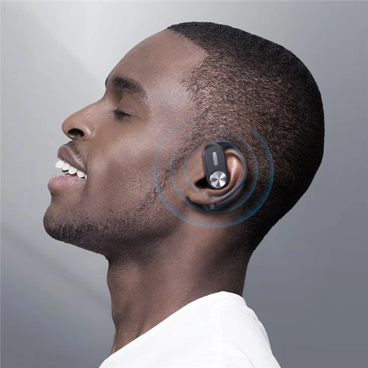TOTU BE-1-OWS Earhook Hanging Headset Bluetooth Wireless Headphone Earphone with Charging Bin - Черный