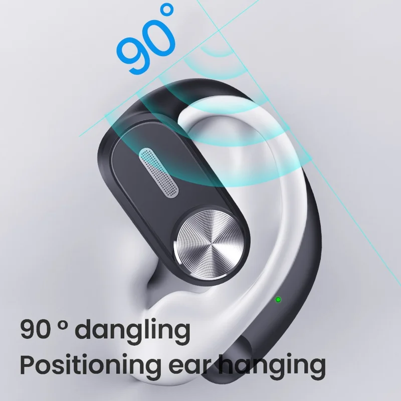 TOTU BE-1-OWS Earhook Hanging Headset Bluetooth-compatible Wireless Headphone Earphone with Charging Bin - White