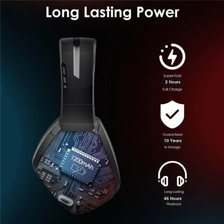 Auriculares Bluetooth Inalámbricos Easysmx C07W Con Auriculares de Juegos USB de 2.4GHz de 2.4GHz Para PC, PS5, PS4