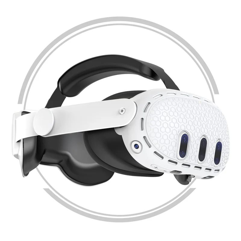 Protective Case for Meta Quest 3 VR Headset Anti-scratch Silicone Skin Cover - White