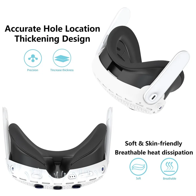 Protective Case for Meta Quest 3 VR Headset Anti-scratch Silicone Skin Cover - White