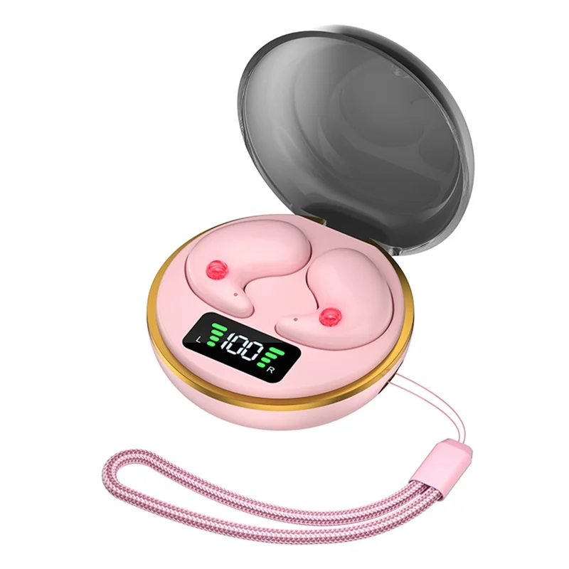J1 unsichtbare Sleep-Kopfhörer, kabellos, Bluetooth 5.3, geräuschunterdrückend, für Seitenschläfer – Rosa