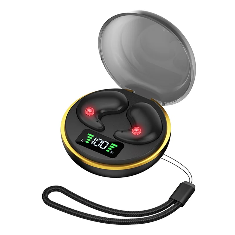 J1 Invisible Sleep Earbuds Wireless Bluetooth-compatible 5.3 Noise Canceling Headphones for Side Sleepers - Black