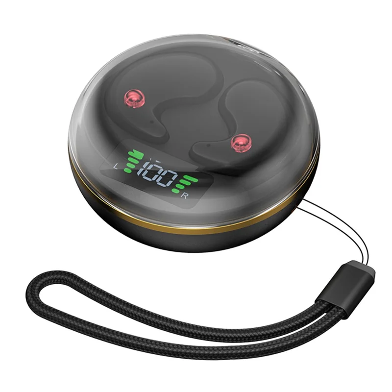 J1 Invisible Sleep Earbuds Wireless Bluetooth-compatible 5.3 Noise Canceling Headphones for Side Sleepers - Black
