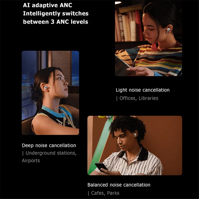 XIAOMI Redmi Buds 4 Pro Wireless Bluetooth-compatible 5.3 Earbuds 3-mic Noise Reduction In-Ear Headphones (Global Version) - White