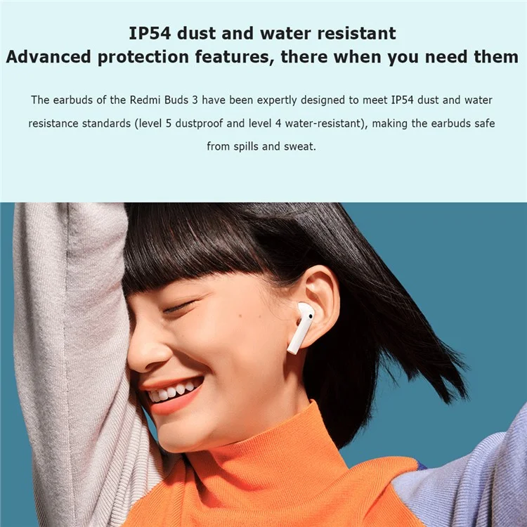 XIAOMI Redmi Buds 3 Fones de Ouvido Bluetooth True Wireless Latência Baixa Cancelamento de Ruído Semi-in-ear (Versão Global)