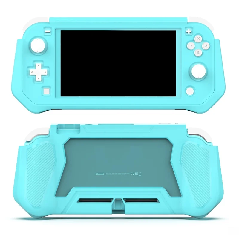 Osłona na kontroler do Nintendo Switch Lite, ochronna obudowa z PC + TPU, uchwyt - jasnoniebieski